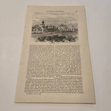 Almshouses Saltaire England c. 1872 Engraving (378)