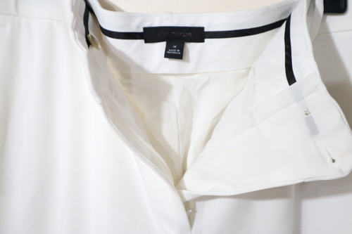 Ann Taylor Women's $129 The Perfect Wide-Leg Pant in Winter White size 16 - Picture 4 of 8