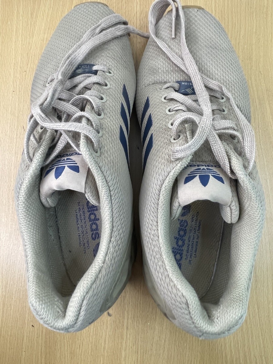 ADIDAS Brown Running Shoes ZX FLUX TORSION TAN BLUE Men's Size 10