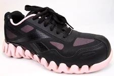Reebok Zig Pulse Comp Safety Toe Work Sneakers Women's Size 8.5 M, Black/Pink