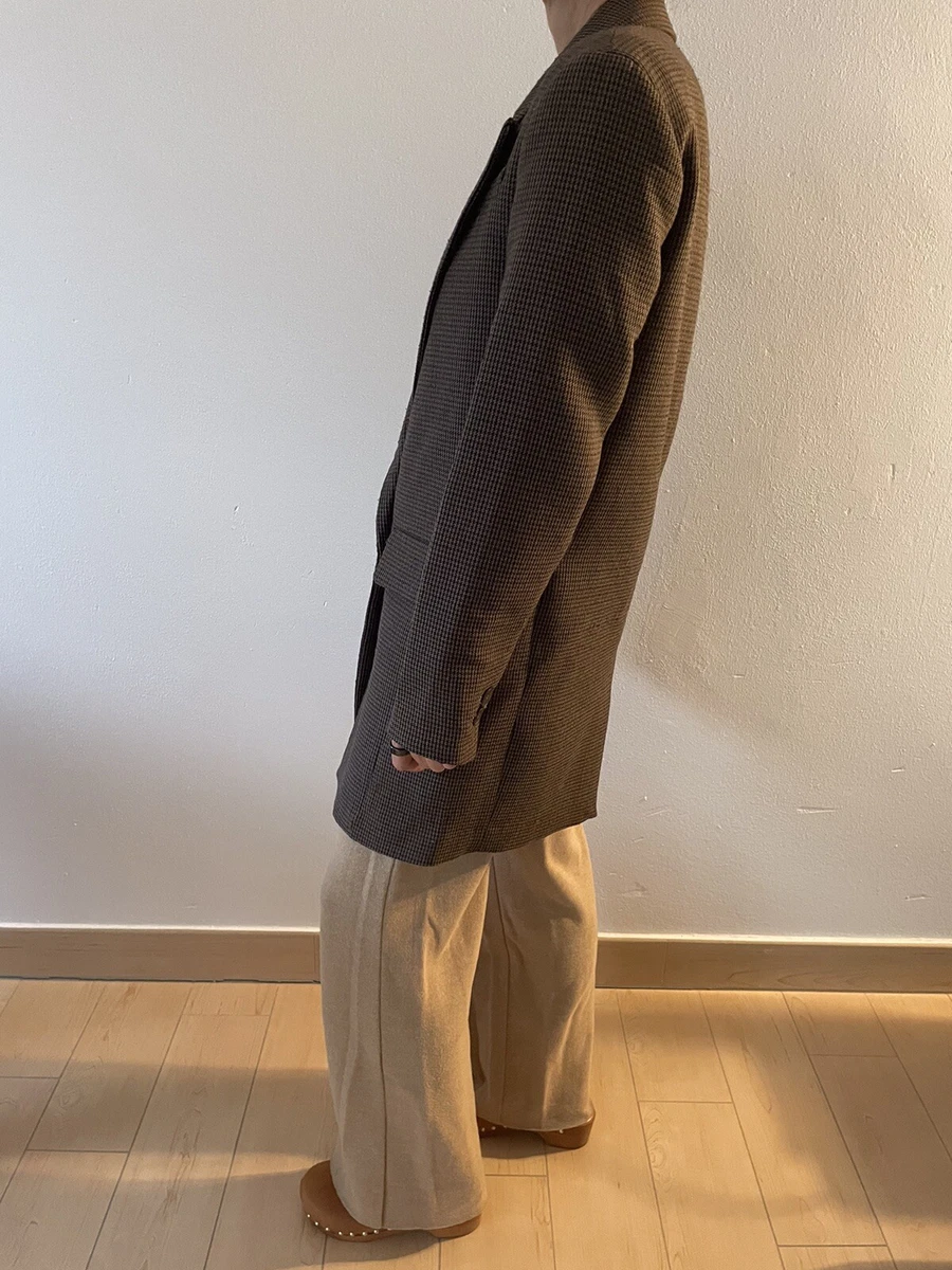 Zara Boyfriend Blazer Boyfriendblazer Sakko kariert schwarz braun Gr XS