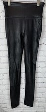SPANX Women s Black Faux Leather Leggings Size Small