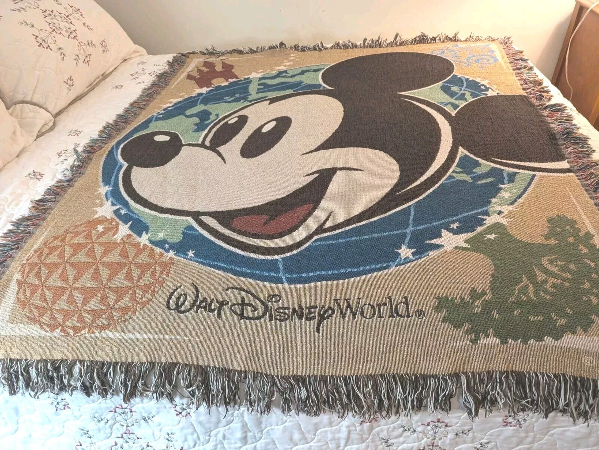 Walt Disney World Mickey Mouse Globe Four Parks Tapestry