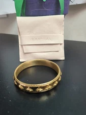 Muslim 18K Gold Plated Leave Your Mark 6.5in Bangle Nominal Jewelry 