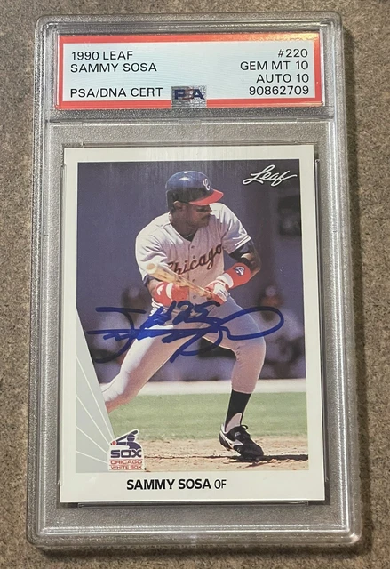 1990 LEAF Sammy Sosa Rookie/Auto Card!!