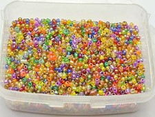 5000 Mixed Luster AB Color Glass Beads 2mm Transparent  Storage Box