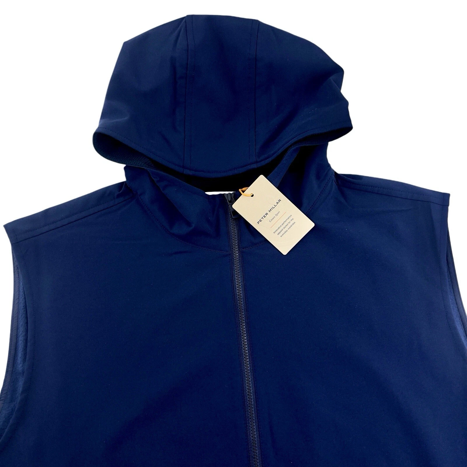 Peter Millar Crown Sport Performance Insulated Hooded Gilet Vest Jacket $265 LRG