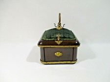 ANCIEN COFFRET NECESSAIRE A COUTURE A SYSTEME NAPOLEON III PORTE BOBINE AIGUILLE