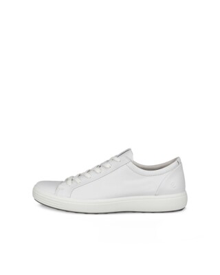 ECCO Men's Soft 7 City Sneaker White Leather 470364 EU 42 Size 8 - 8.5 US