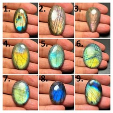Natural Labradorite Cabochon Semi Precious Gemstone For Jewelry Making J 9584