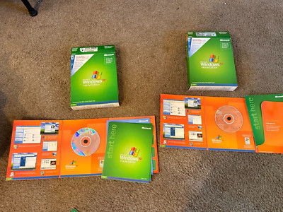LOT Microsoft Windows XP Home Edition disk & Upgrade SP2 W