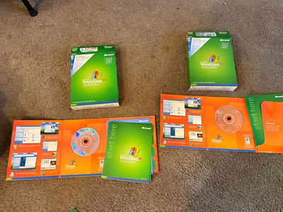 LOT Microsoft Windows XP Home Edition disk & Upgrade SP2 W
