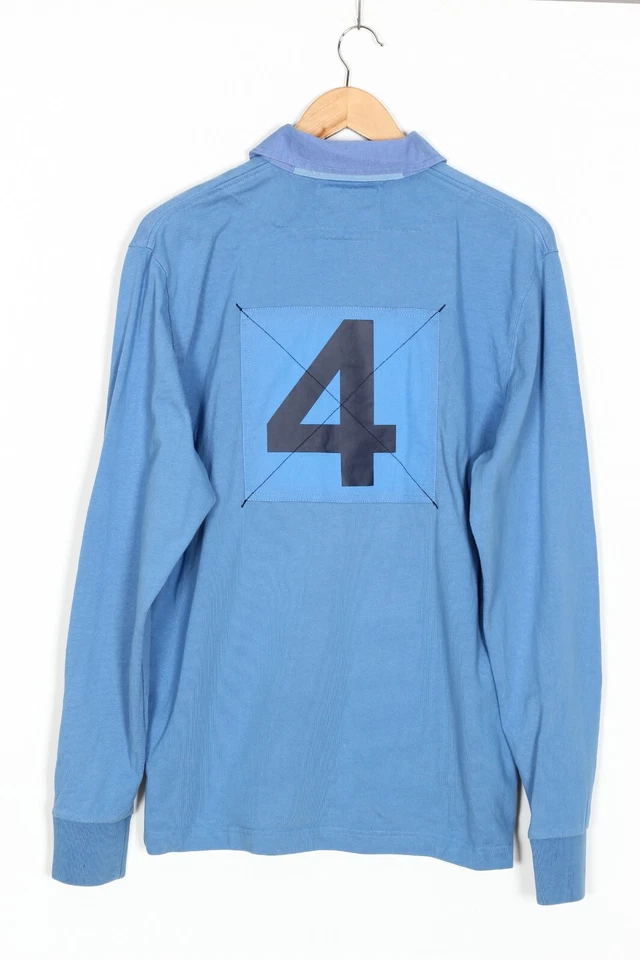 HACKETT London Rugby Shirt Manica Lunga Uomo Taglia M VR0406 - Immagine 3 di 4