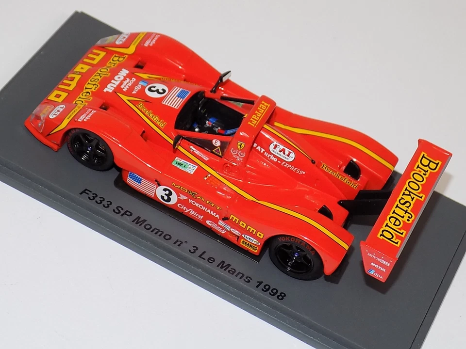 1/43 Spark Ferrari 333 SP.  Momo Car #3 1998 24 Hours  Le Mans SCFI03  JP50 - Image 3 of 4
