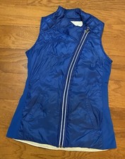 Lululemon Down For It All Dream Blue Vest Size 6 Goose Down Magnetic Clips