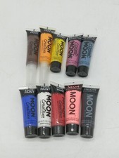 Lot 10 Moon Glow neon and metallic face  body paints, great assorted colors