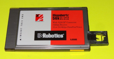 US Robotics Megahertz 56k PCMCIA Modem PC Card with XJACK Connector XJ5560