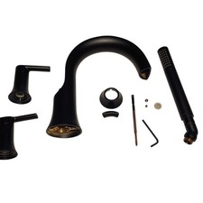 Moen TS984BL Doux Two-Handle Non-Diverter Roman Tub Faucet - Matte Black READ