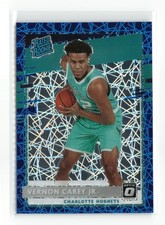 VERNON CAREY JR. #182 2020-21 PANINI DONRUSS OPTIC HORNETS RC BLUE VELOCITY