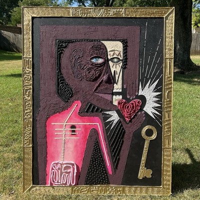 Love Me Until Death, Not Broken 3D Original Painting. 48x60 In