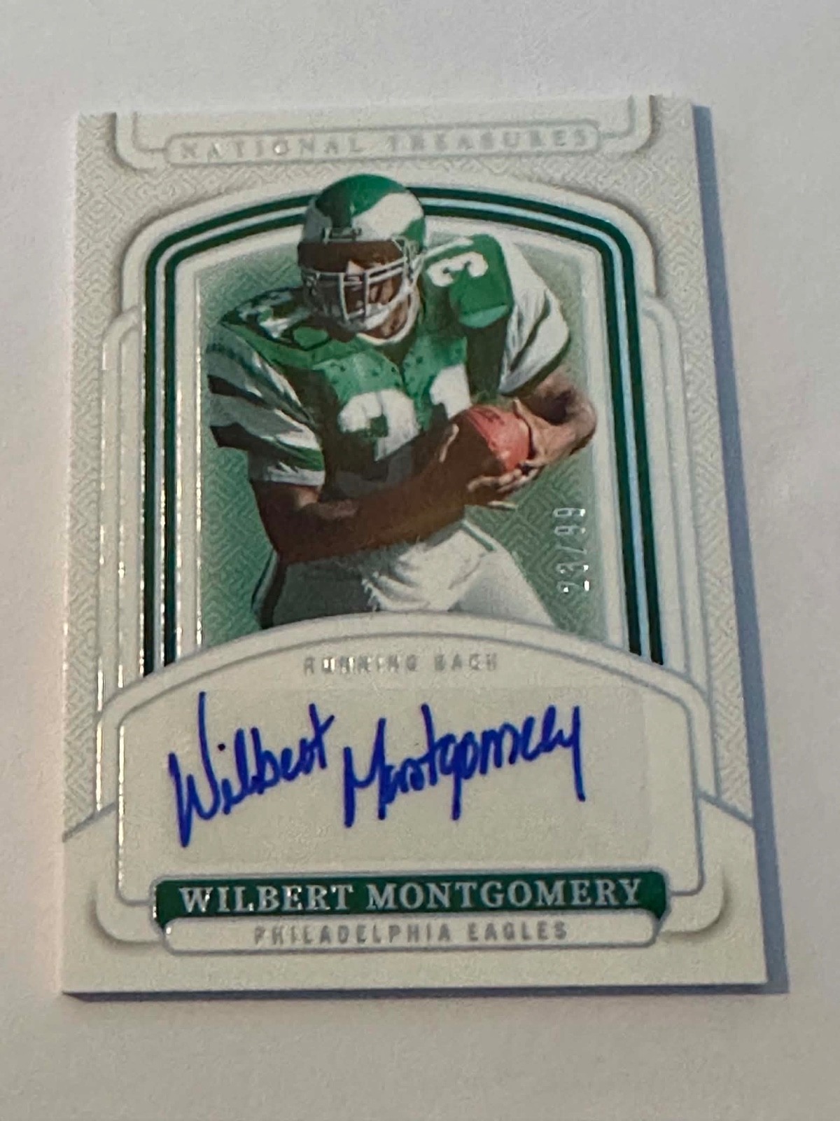 2024 Wilbert Montgomery Panini National Treasures Auto 23/99 Eagles 