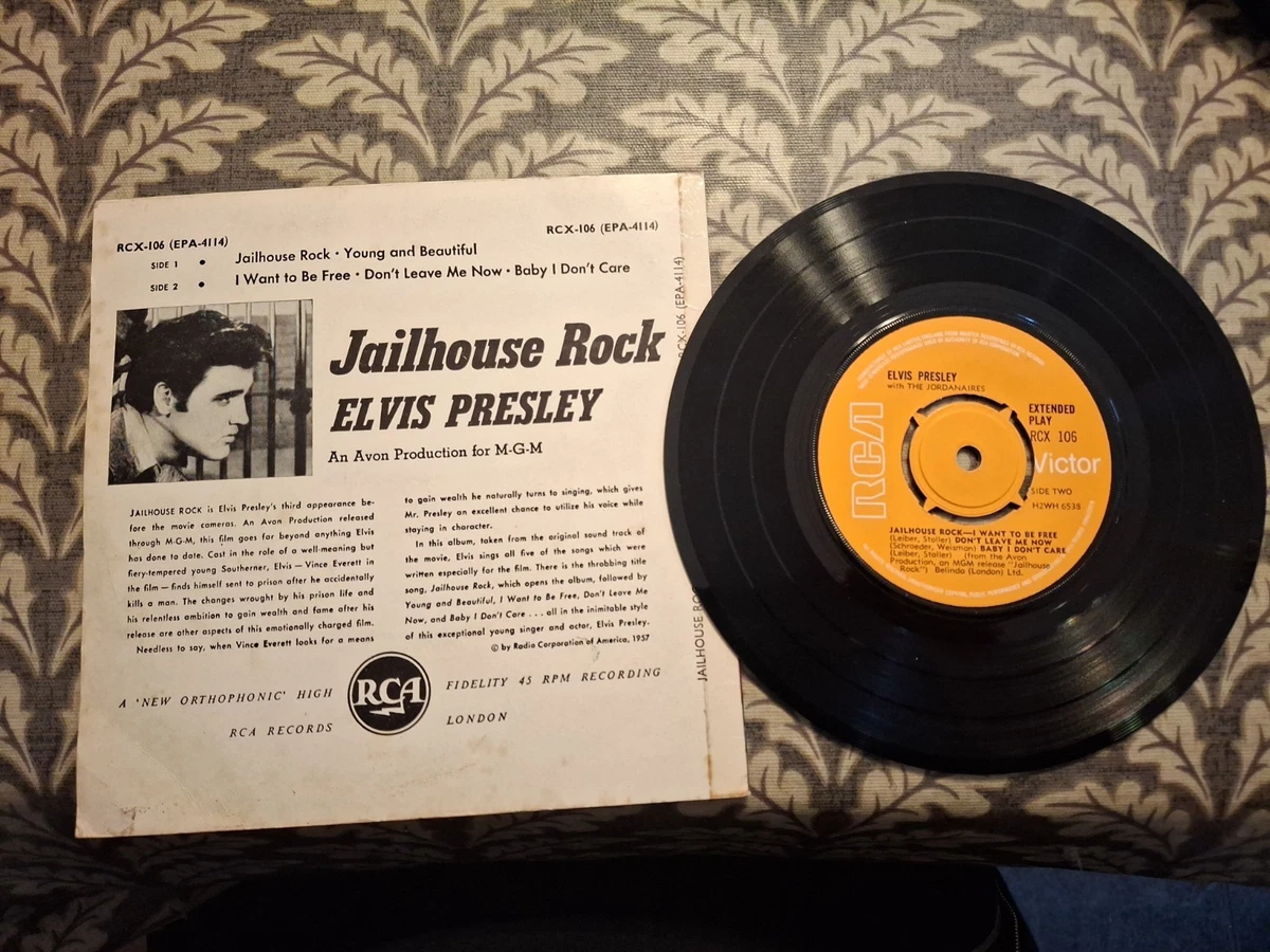ELVIS PRESLEY "JAILHOUSE ROCK" VINYL E.P REISSUE 1969 VG+