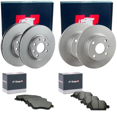JP BREMSSCHEIBEN + BELÄGE VORNE+HINTEN passend für OPEL CORSA C + TIGRA TwinTop