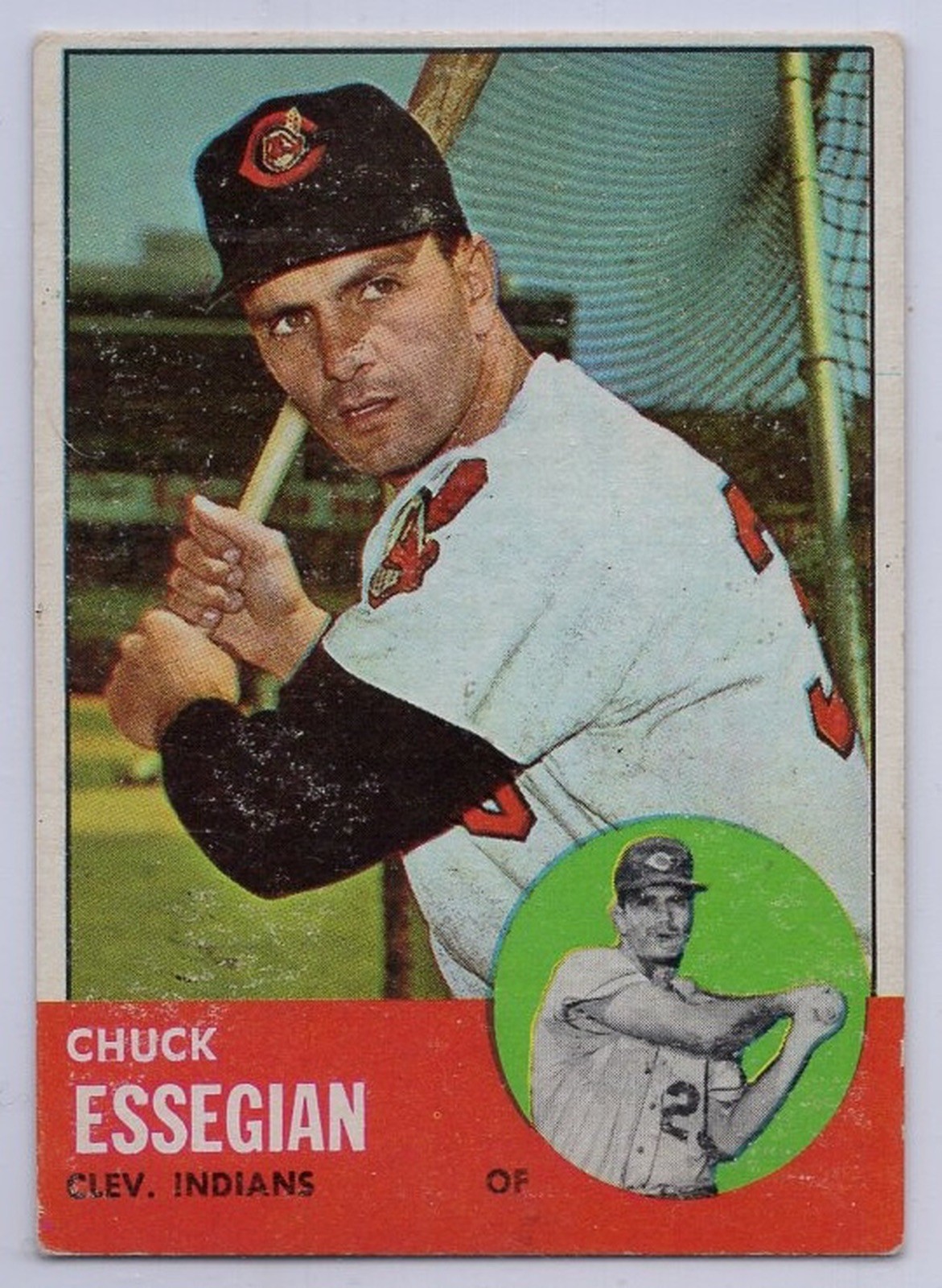 1963 Topps #103 Chuck Essegian in EX Condition Indians