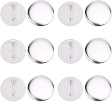 Badge Pin Button Parts, 100 Sets 37Mm Acrylic Clear Badge Maker for DIY Crafts B