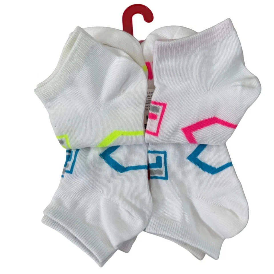 FILA 6 Pares Damas Calcetines No Show Corte Bajo Atlético Deportes Moda Blanco 9-11 NUEVO Foto 3 de 4