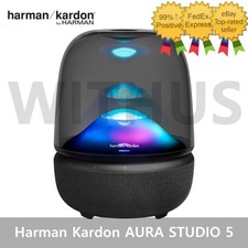 Harman Kardon Aura Studio5 Wireless Bluetooth Speaker  Ambient Lighting Black 