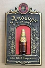 Vintage ANDEKER of America BEER Sign 1970’s/80’s Pabst Bottle Bar Decor