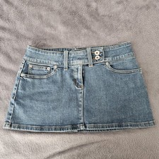 Calvin Klein Vintage 90's Light Wash Denim Mini Skirt Size 7