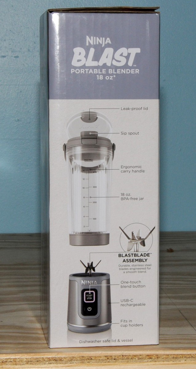 Ninja BC155SNV Blast Portable Blender, Cordless, 18oz. Vessel