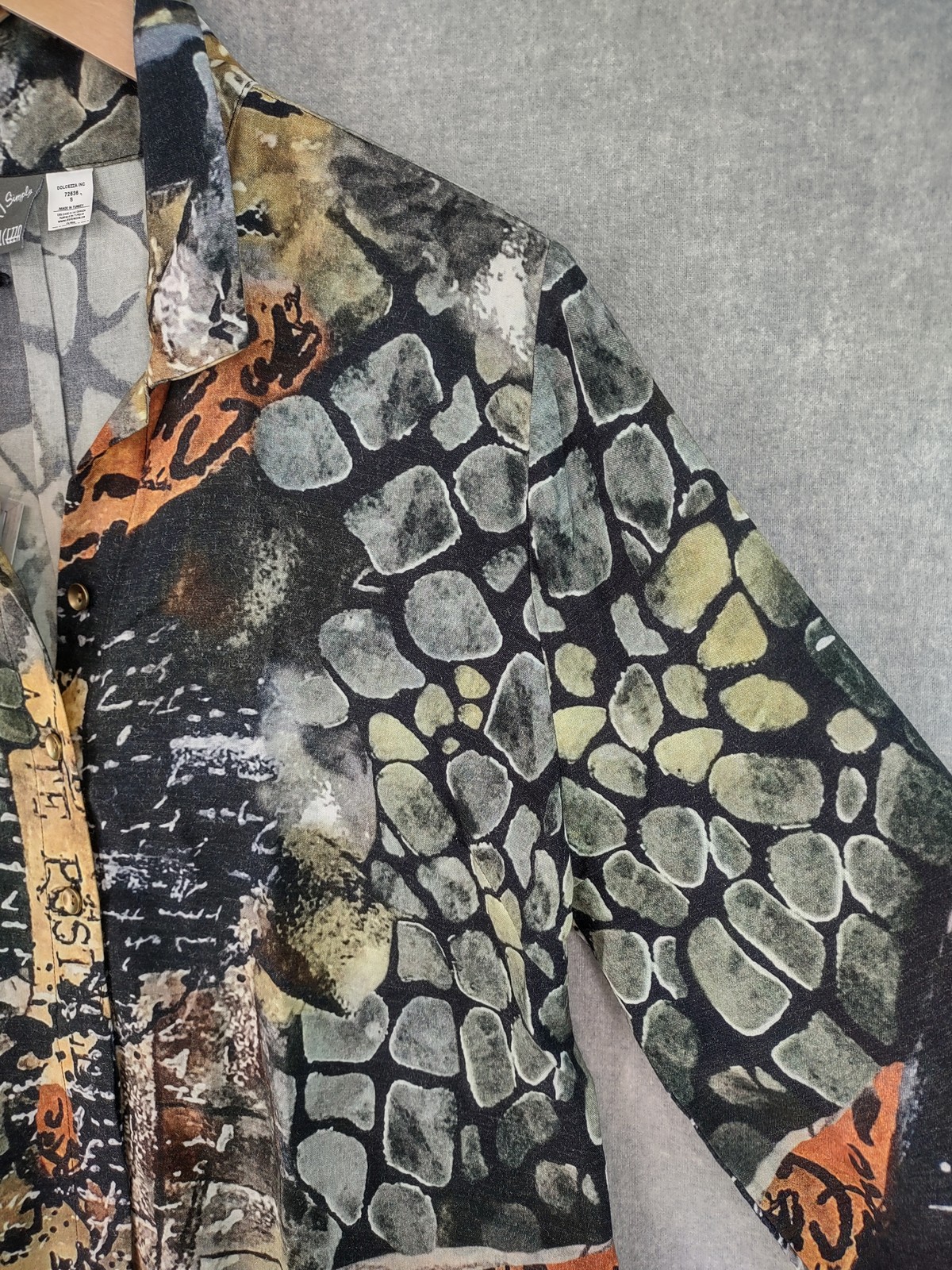 Dolcezza Top Small Multicolor Artsy Lagenlook But… - image 6