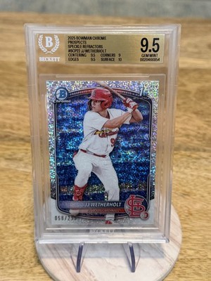 2025 JJ Wetherholt Bowman Chrome Pink Mojo BCP-22 /199 Pop 1 none higher BGS 9.5