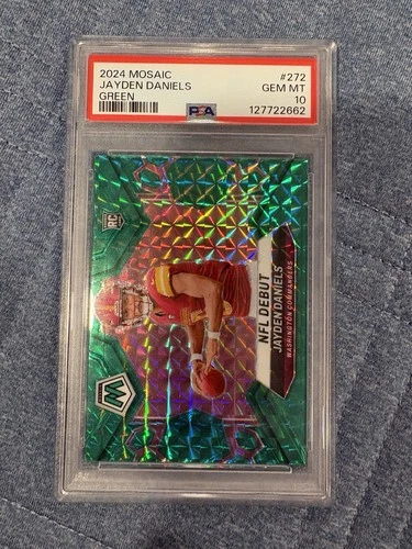 2024 Panini Mosaic - NFL Debut Jayden Daniels #272 Green Mosaic Prizm (RC)