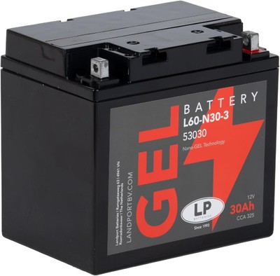 Motorrad L60-N30-3 Gel LP Batterie 12V, 300CCA passend für BMW R 100 RS (247) 1976-1984