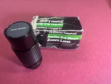 tou/five star zoom lens auto macro zoom 75-200mm 1:45 no.K85031301 pentax mount