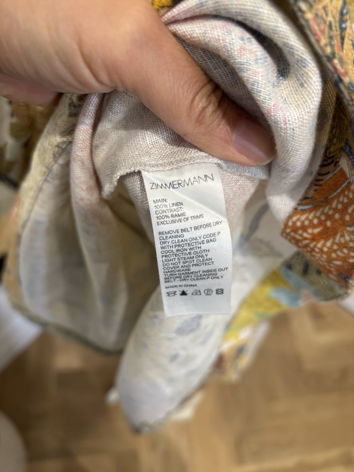 ZIMMERMANN Brightside batik Patchwork Print Linen… - image 10