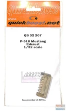 QBT32207 1:32 Quickboost P-51D Mustang Exhaust (REV kit)