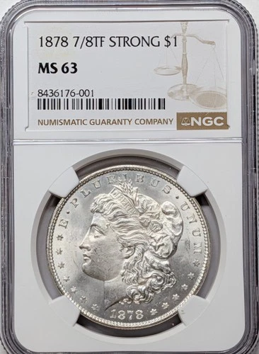 1878 7/8TF Strong MS63 NGC Morgan Blast White