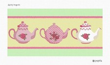 Dainty Teapots Needlepoint Kit or Canvas
