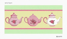 Dainty Teapots Needlepoint Kit or Canvas