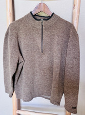 Pendleton Men s L Lambswool Brown Blend 1/4 Zip Sweater Mock Neck