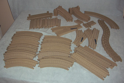 Thomas Trackmaster Train TAN TRACK LOT OF 71 Curves Straights Switches Flex More