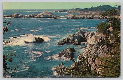 Carmel Highlands CA Coast Highway 1 Point Lobos Scenic View Postcard
