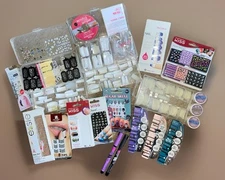 300+ Pc DIY NAIL ART Set | Acrylic Tips, Stickers, Stencils, Tools, Wraps & More