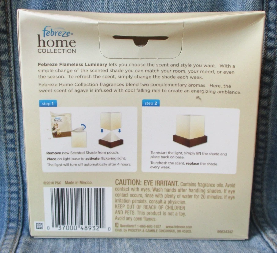 RECARGAS DE LUMINARIAS SIN LLAMA AGAVE RAINFALL Febreze Home Collection 2 en caja BB2 Foto 2 de 2