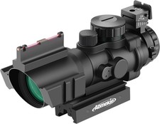 Zielfernrohr 4x32mm mit Fiberoptic 11mm/22mm Schiene Rotpunktvisier Jagd Softair